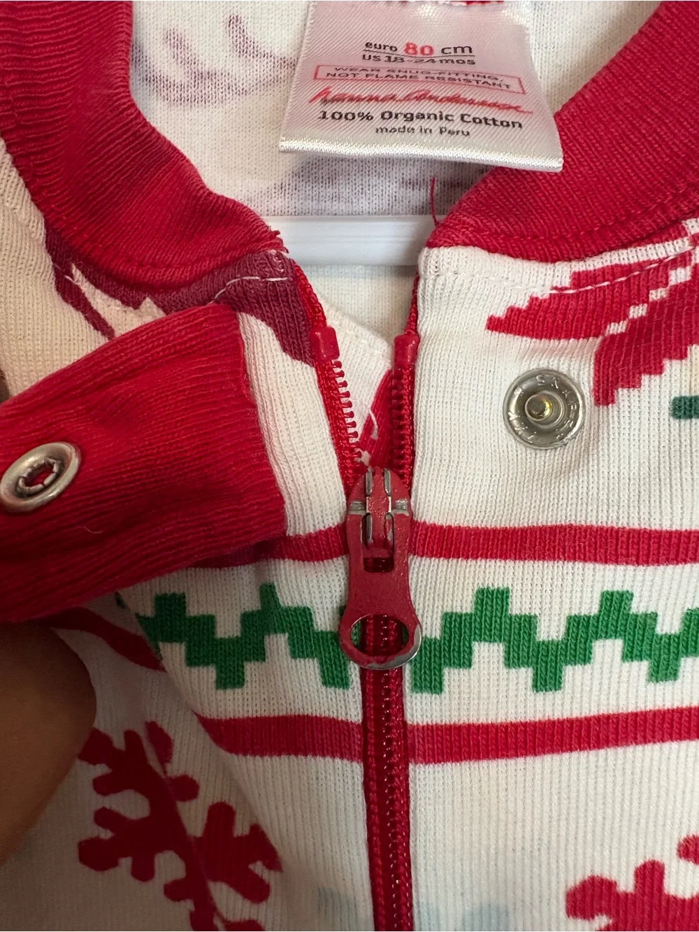 Hanna Andersson Dear Deer Holiday Organic Cotton Pajamas 18-24M EUC Christmas